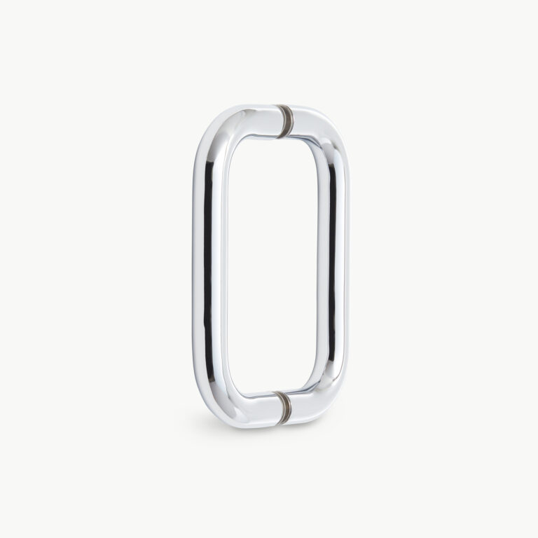 Frame Less Window Handle Encompass Semi-Frameless Shower Door - Acadia Handle, Polished Chrome ...