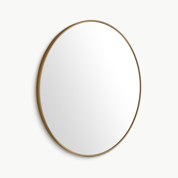 Rowan Metal Circle Framed Mirror - Brushed Bronze