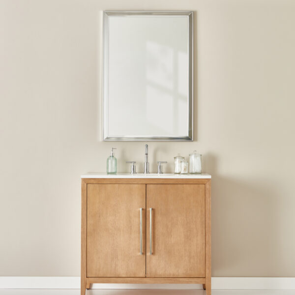 Willow Instep Framed Mirror - Polished Chrome