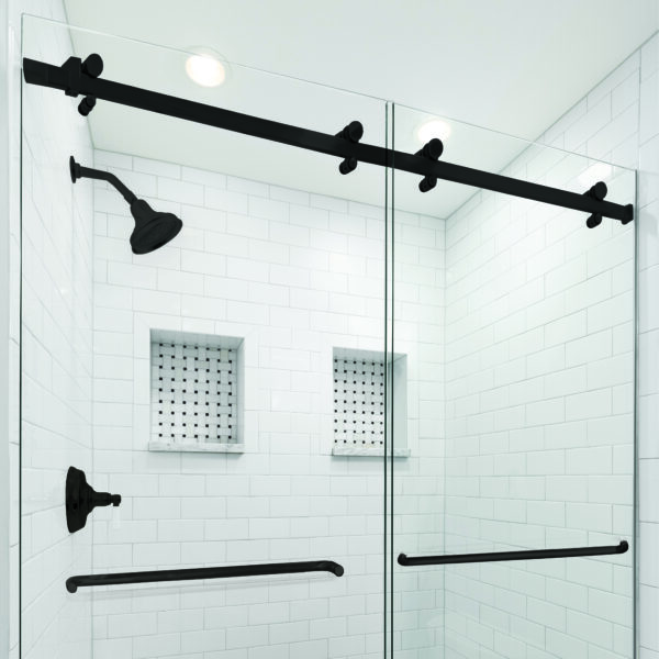 Boundless Slider Bypass Shower - Acadia Towel Bar Handle - Matte Black