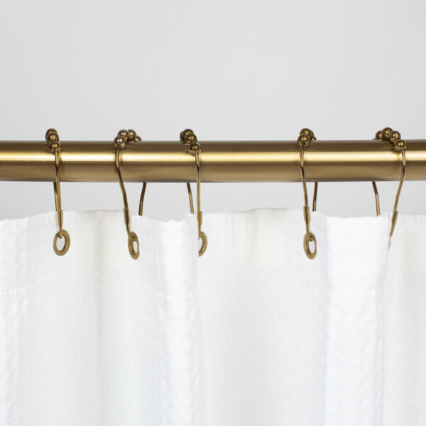 Adjustable Curved Shower Curtain Rod - Brushed Bronze