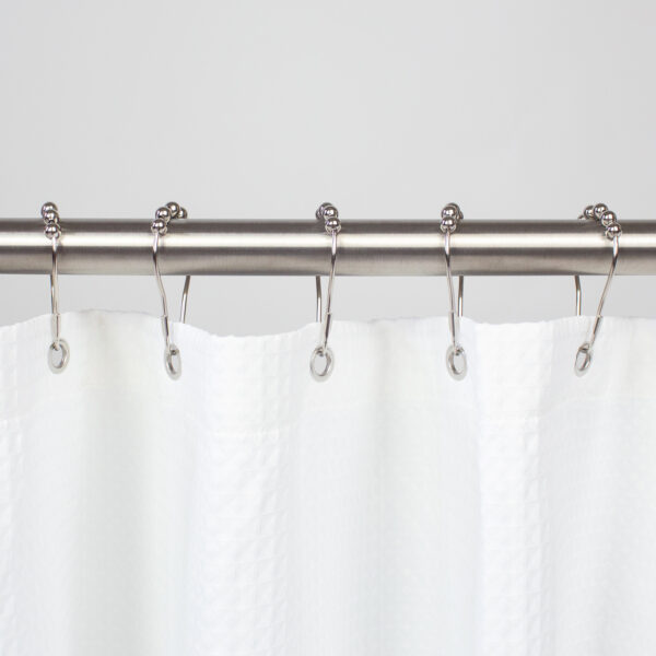 Adjustable Curved Shower Curtain Rod - Brushed Nickel