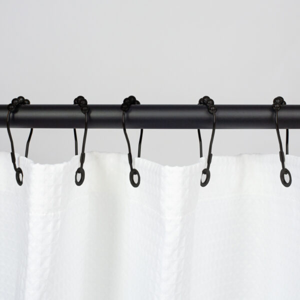 Adjustable Curved Shower Curtain Rod - Matte Black