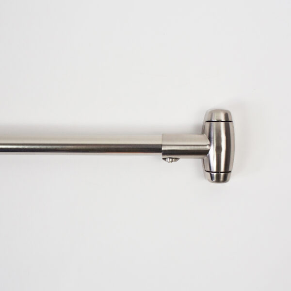 Adjustable Straight Shower Curtain Rod - Brushed Nickel