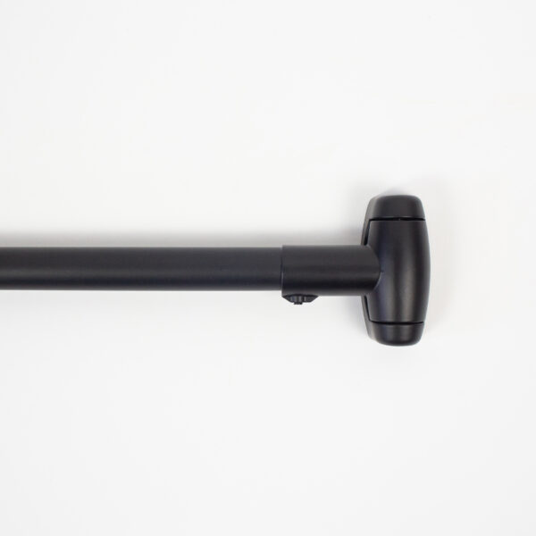 Adjustable Straight Shower Curtain Rod - Matte Black