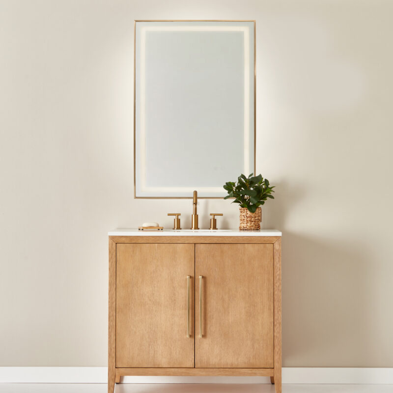 Alder BB LED Mirror In Use Lighted