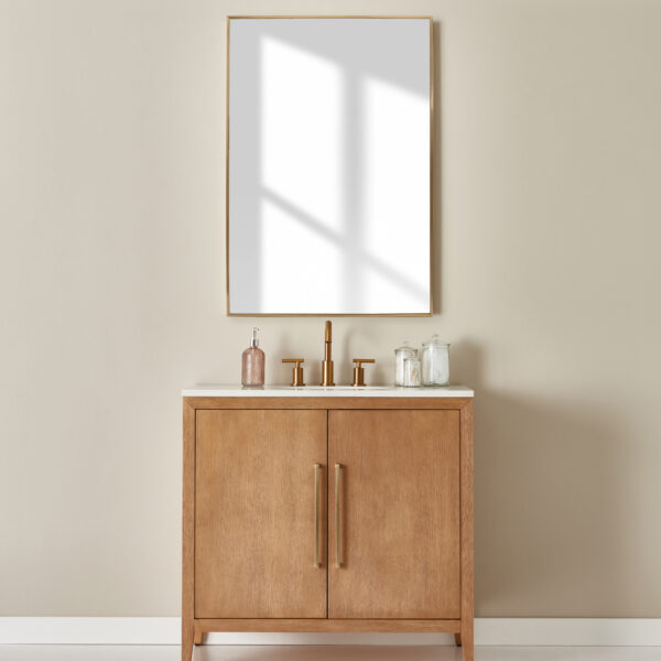 Hawthorne Metal Framed Mirror - Brushed Bronze