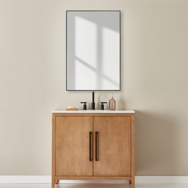 Hawthorne Metal Framed Mirror - Matte Black