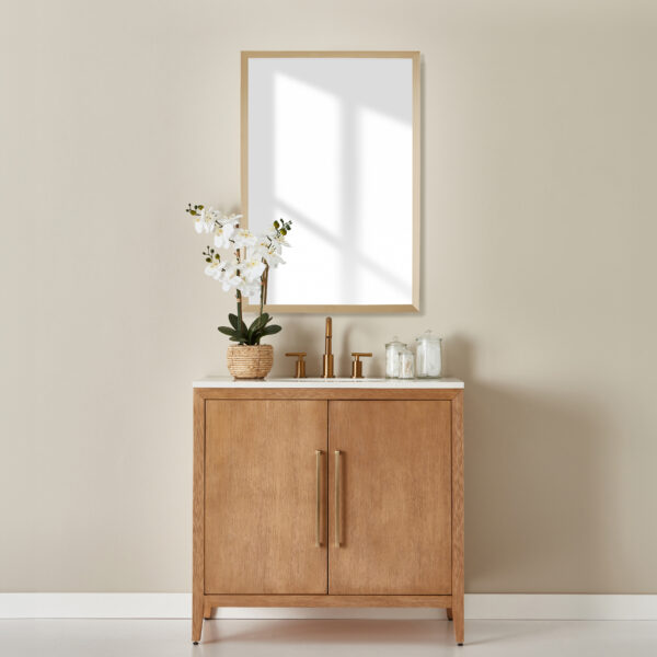 Lindens Framed Mirror - Brushed Bronze