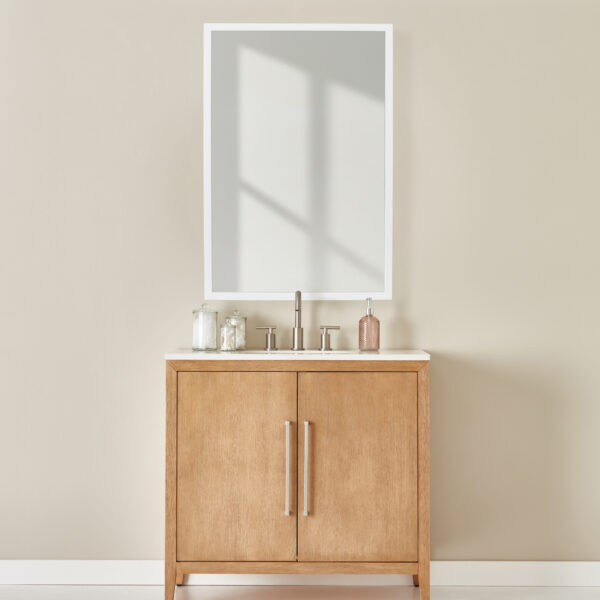 Lindens Framed Mirror - White