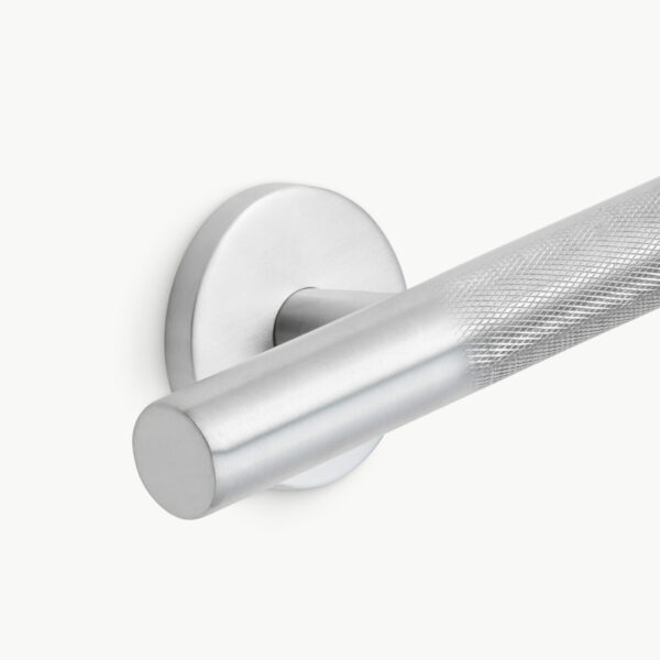 Biscayne Ladder Grab Bar Peened - Polished Chrome
